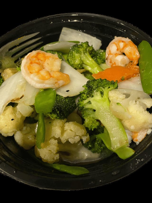 Shrimp with Mixed Vegetables.