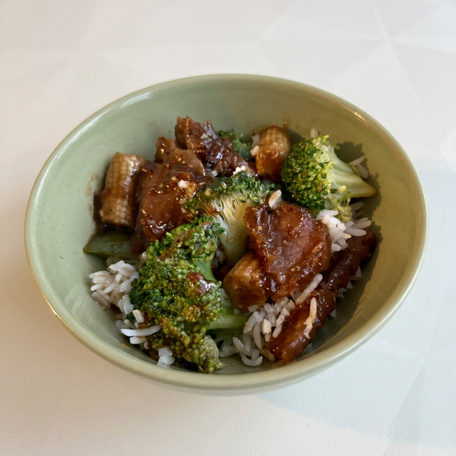 Black Pepper Steak.
